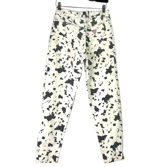 Guess | Vintage Cow Print Jeans Denim Black & White 1980s - Picture 2 of 11